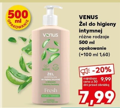 Żel do higieny intymnej Venus Fresh różne rodzaje 500 ml promocja w Kaufland