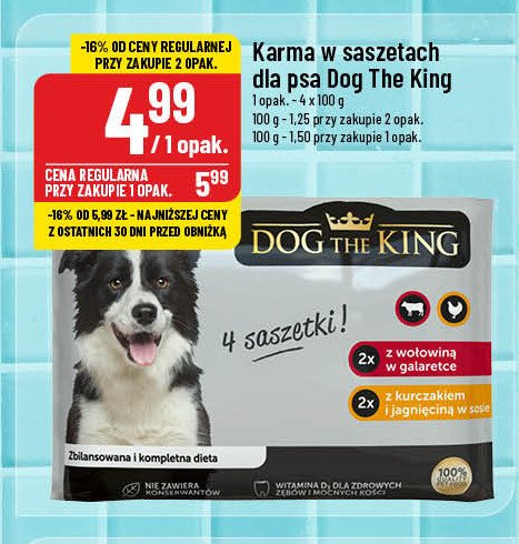 Karma dla psa wołowina i kurczak Dog the king promocja