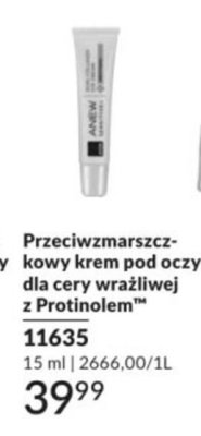 Krem Przeciwzmarszczkowy pod oczy dla cery wrażliwej z Protinolem promocja w AVON