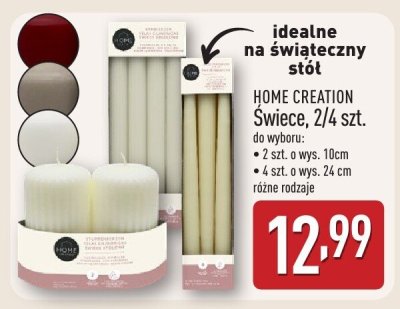 Świece 4 szt. promocja w Aldi