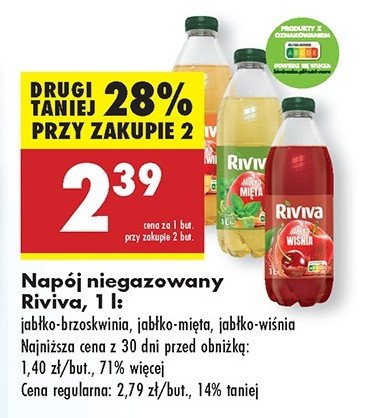 Napój jabłko-brzoskwinia Riviva promocja