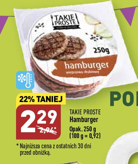 Hamburger wieprzowo-drobiowy Takie proste promocja