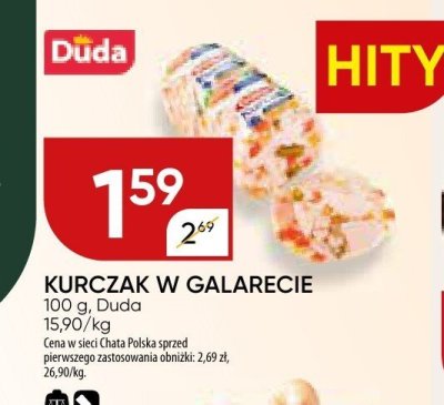 Kurczak w galarecie Duda promocja w Chata Polska