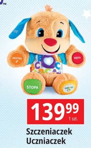 Szczeniaczek uczniaczek Fisher-price promocja w Leclerc