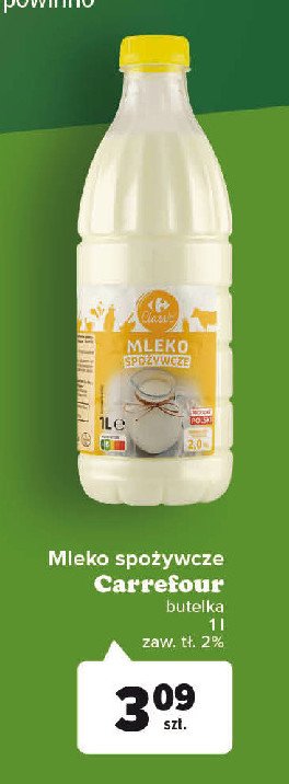 Mleko 2% Carrefour classic promocja