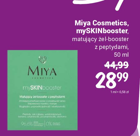 Matujący żel-booster z peptydami Miya my skin booster Miya cosmetics promocja