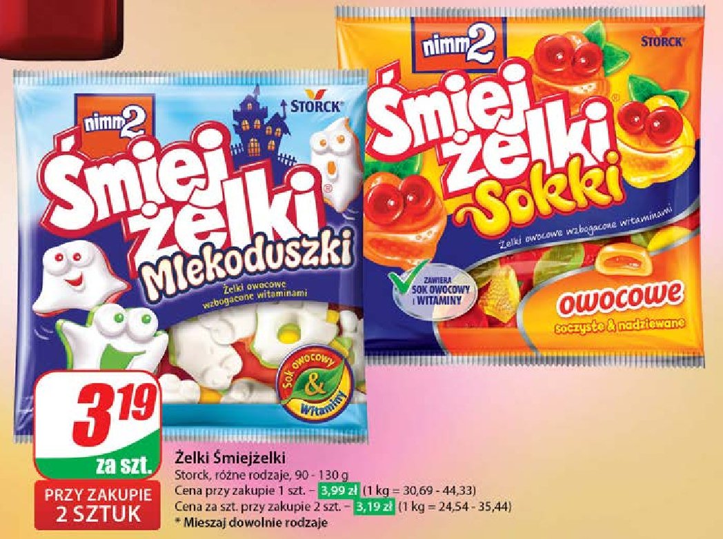 Żelki owocowe Nimm2 śmiejżelki sokki kwaśne promocja