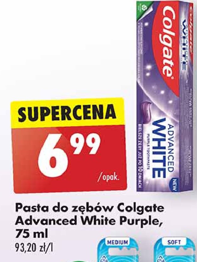 Pasta do zębów purple Colgate advanced white promocja