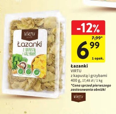 Łazanki VIRTU z kapustą i grzybami promocja w Intermarche