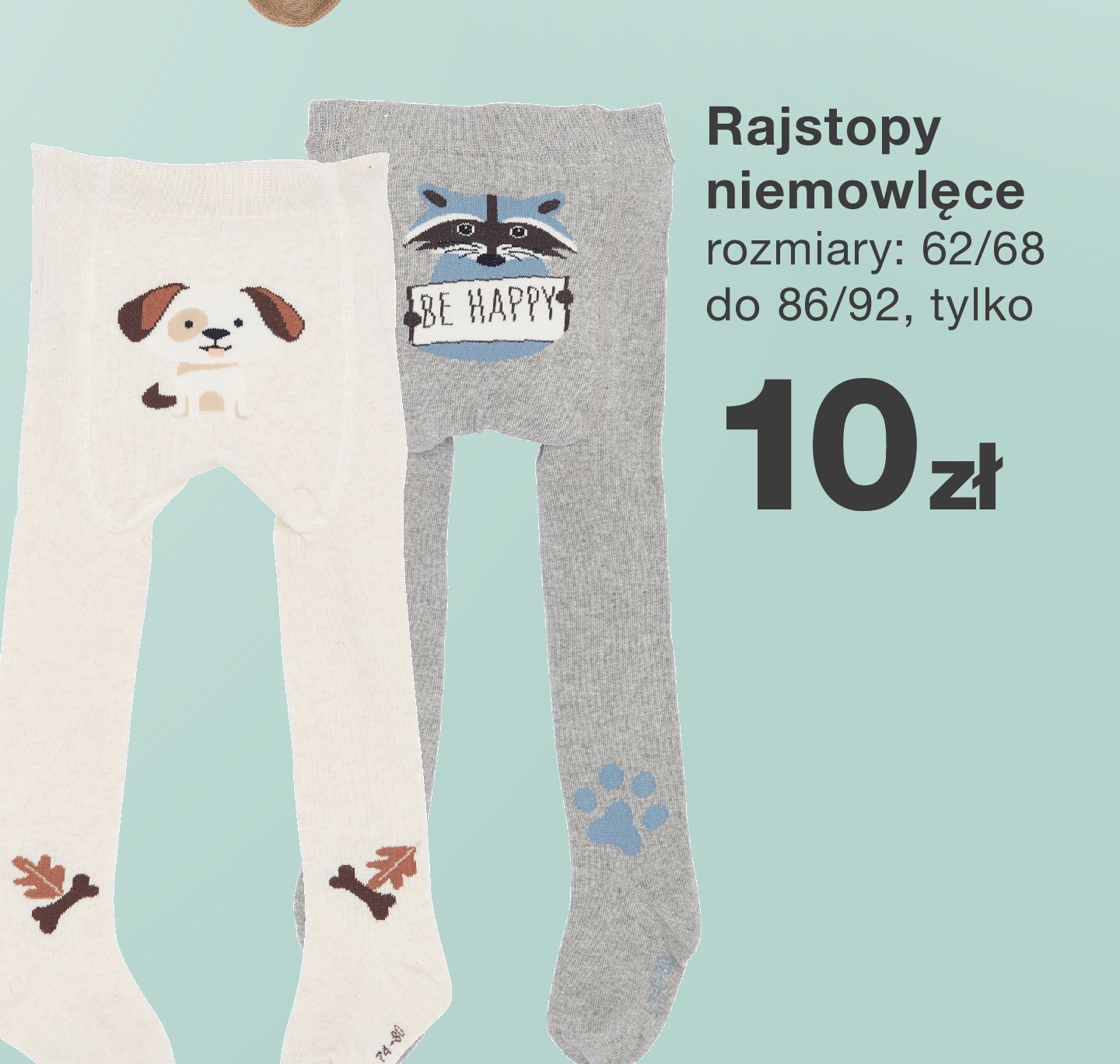 Rajstopy niemowlęce 86-92 promocja w KiK