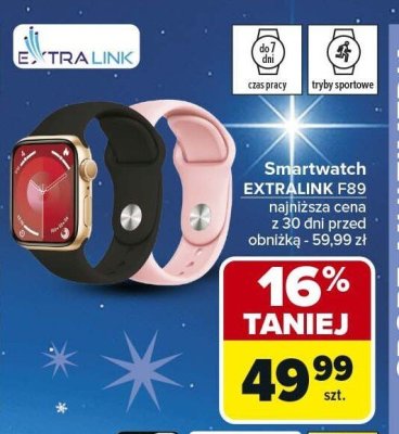 Smartwatch EXTRALINK F89 promocja w Carrefour
