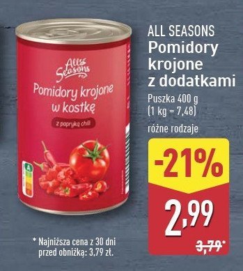 Pomidory krojone w kostkę All seasons promocja