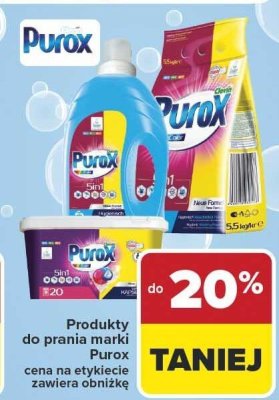 Produkty do prania marki Purox promocja w Carrefour Market
