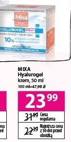 Krem hyalurogen bogaty 10% Mixa ekspert skóry wrażliwej promocja