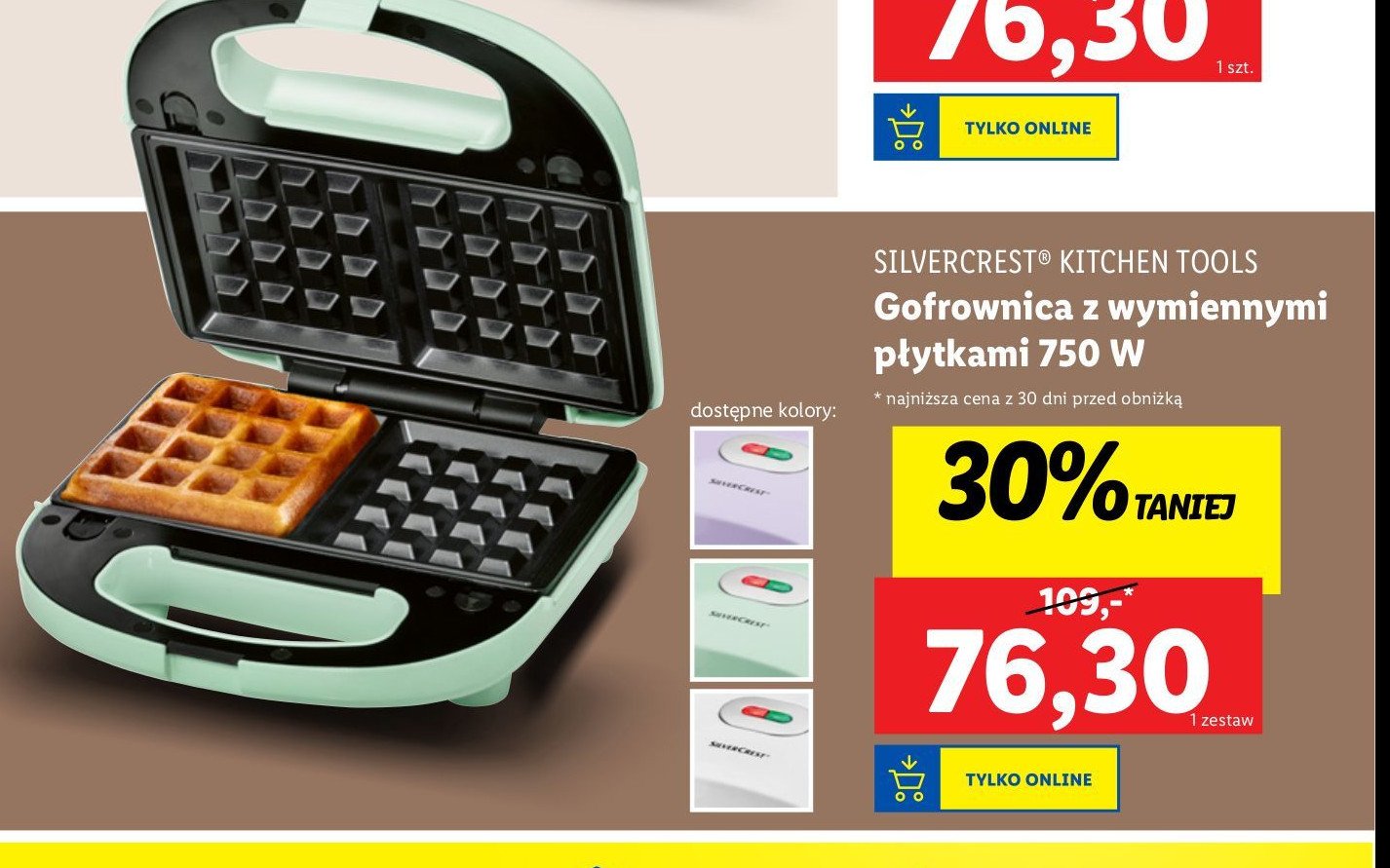 Gofrownica 750 w Silvercrest promocja