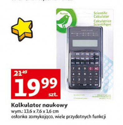 Kalkulator naukowy Auchan promocja