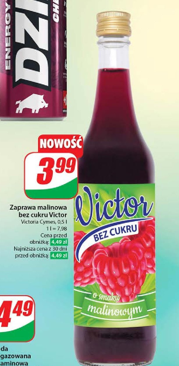 Syrop malinowy CYMES VICTOR promocja w Dino
