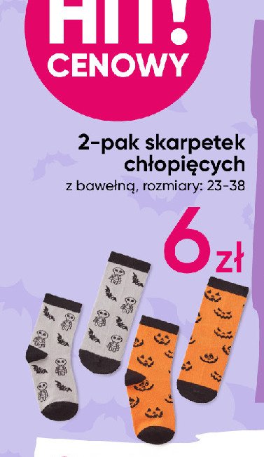 Skarpetki chłopięce halloween 23-38 promocja