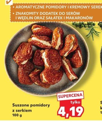 Suszone pomidory z serkiem promocja w Kaufland