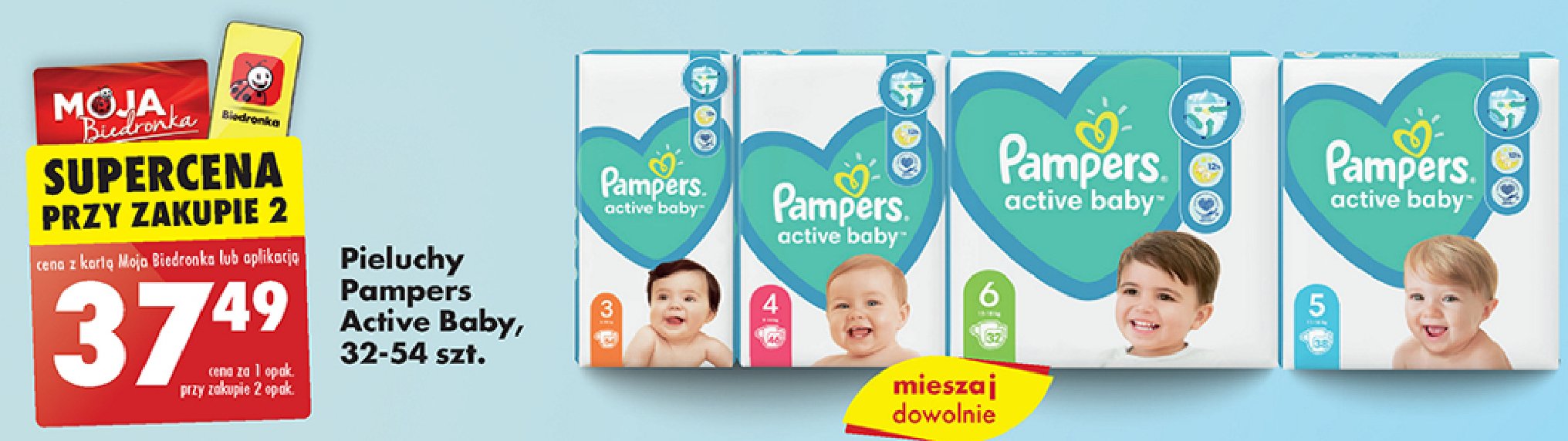 Pieluszki midi 3 Pampers active baby promocja