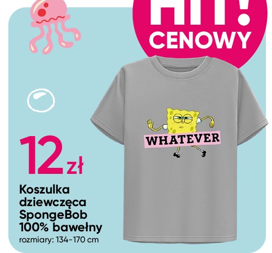 Koszulka spongebob 104-134 dziewcz臋ca promocja