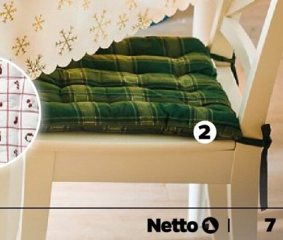 Poduszka na krzesło 38x38x2 cm promocja w Netto