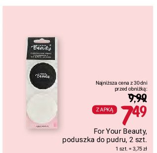 Poduszka do pudru For your beauty promocja