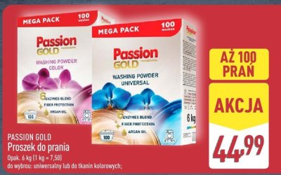 Proszek do prania Passion gold promocja w Aldi