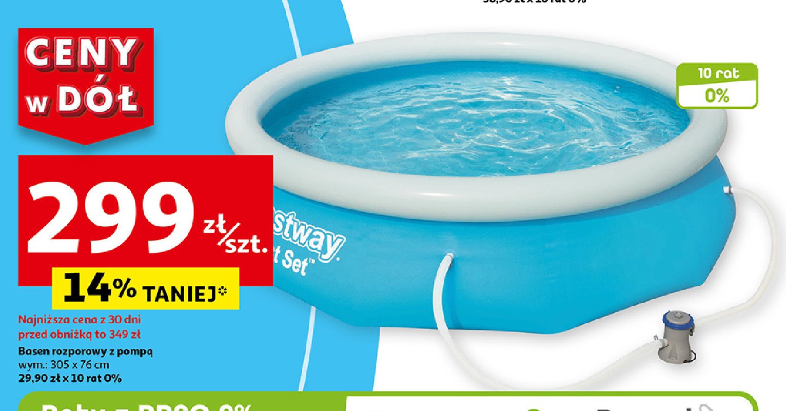 Basen rozporowy z pompą 305 x 76 cm Bestway promocja