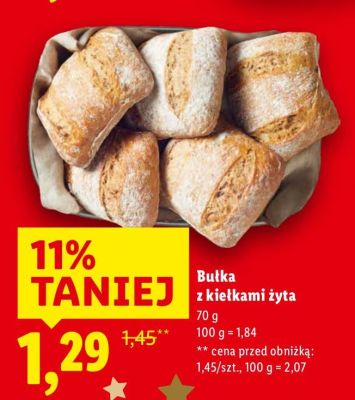 Bułka z kiełkami żyta promocja w Lidl