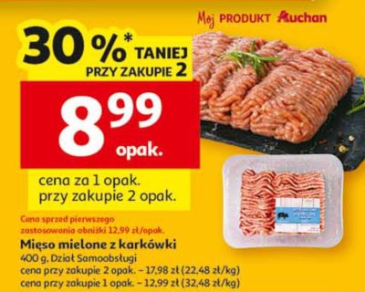 Mięso mielone z karkówki promocja w Auchan