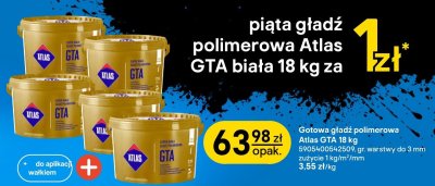 Gładź polimerowa Atlas GTA biała 18 kg promocja w Castorama