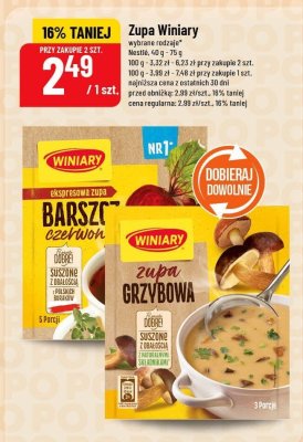 Zupa Winiary różne rodzaje promocja w POLOmarket