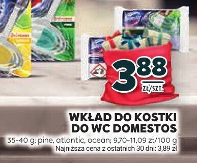 Wkład do kostki do WC Domestos atlantic, pine, ocean promocja w Stokrotka