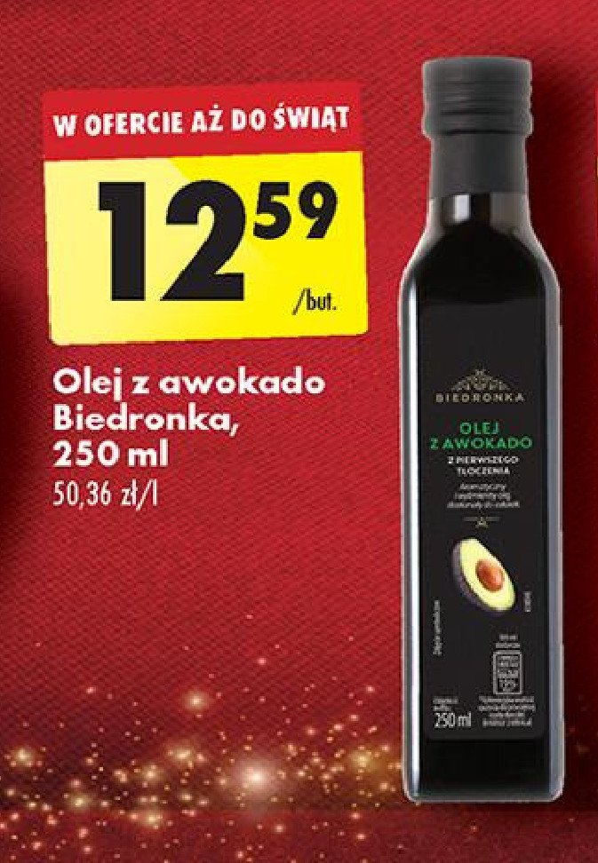 Olej z awokado Biedronka promocja