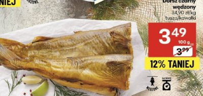 Dorsz czarny wędzony promocja w Delikatesy Centrum