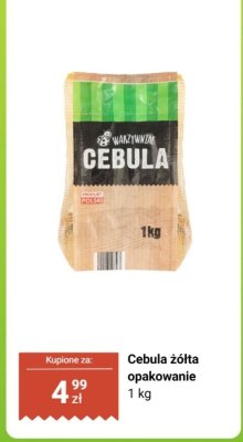 Cebula żółta opakowanie 1 kg promocja w Biedronka