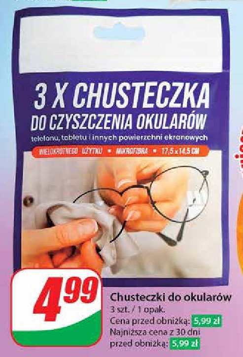 Chusteczki do okularów promocja