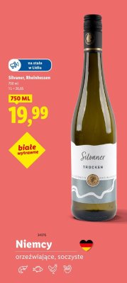 Wino Silvaner Rheinhessen białe wytrawne promocja w Lidl