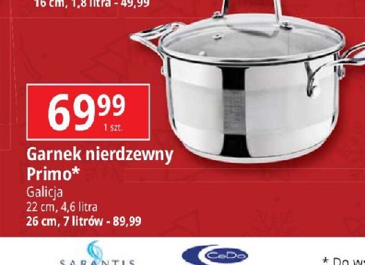 Garnek nierdzewny primo 22 cm Galicja promocja