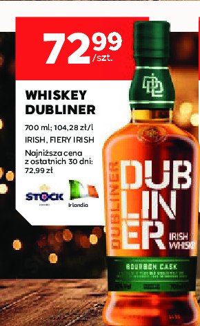 Whisky Dubliner fiery irish promocja w Stokrotka