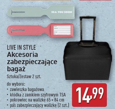 Pas zabezpieczający walizkę Live in style promocja w Aldi
