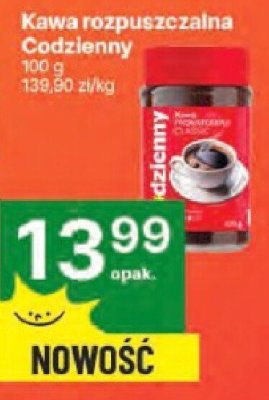 Kawa rozpuszczalna Codzienny 100 g promocja w Delikatesy Centrum