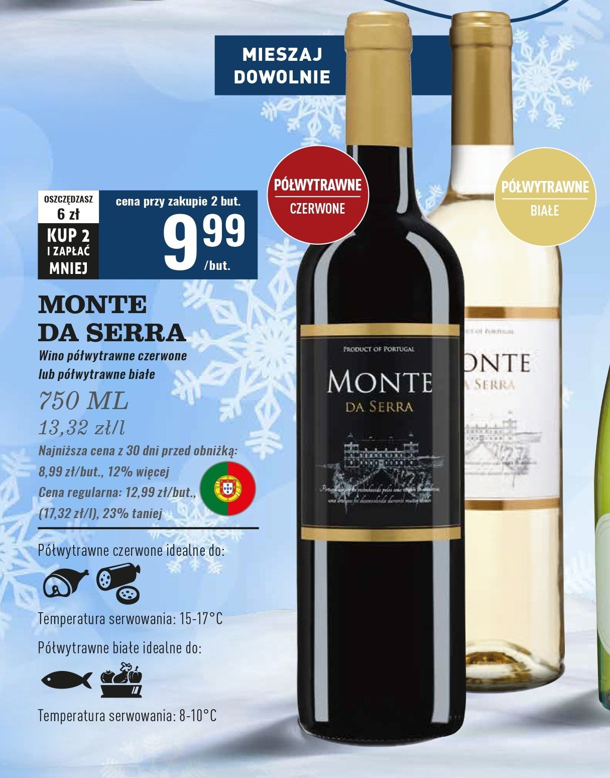 Wino półwytrawne MONTE DA SERRA promocja