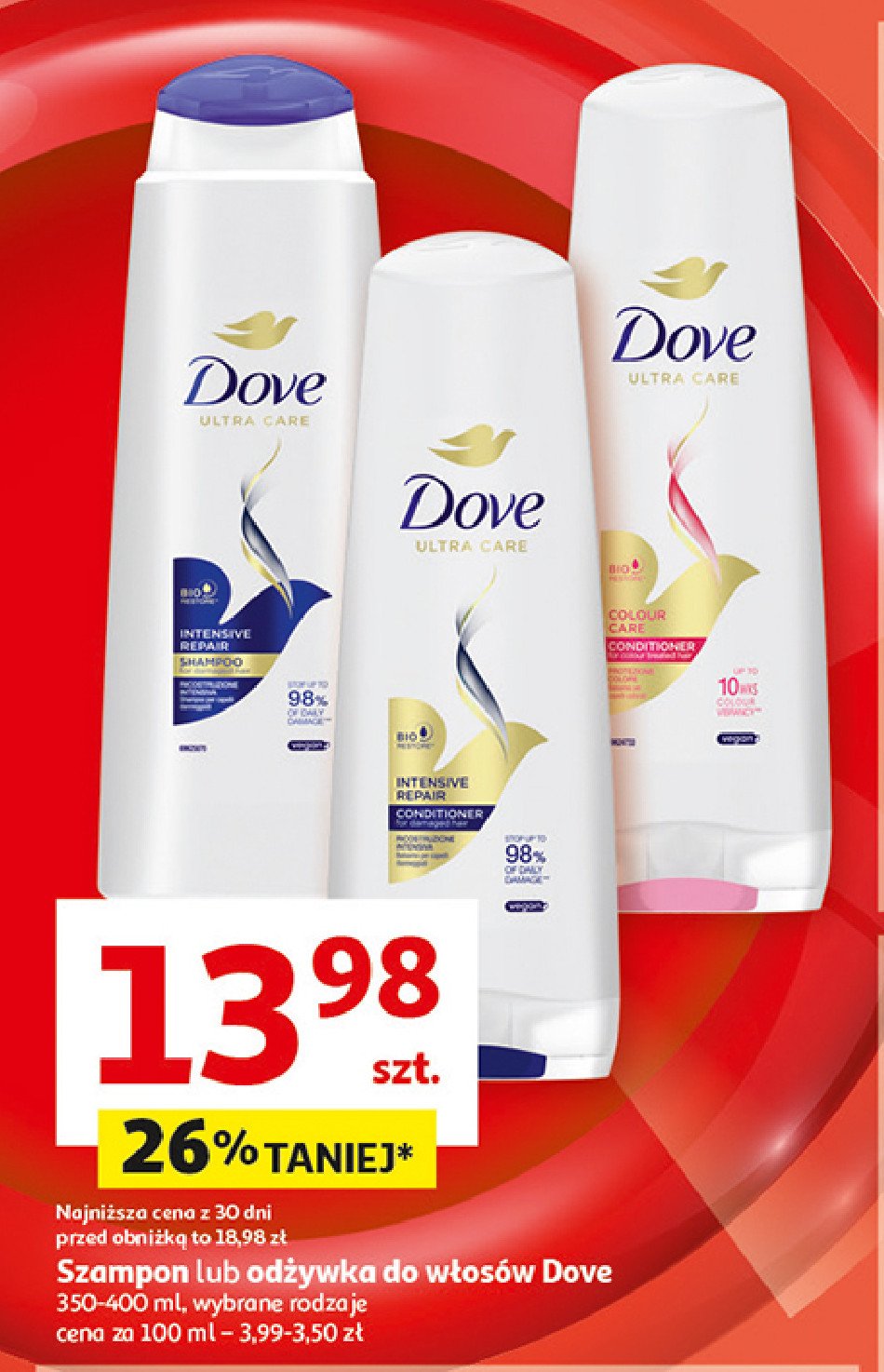 Odżywka do włosów Dove color care promocja