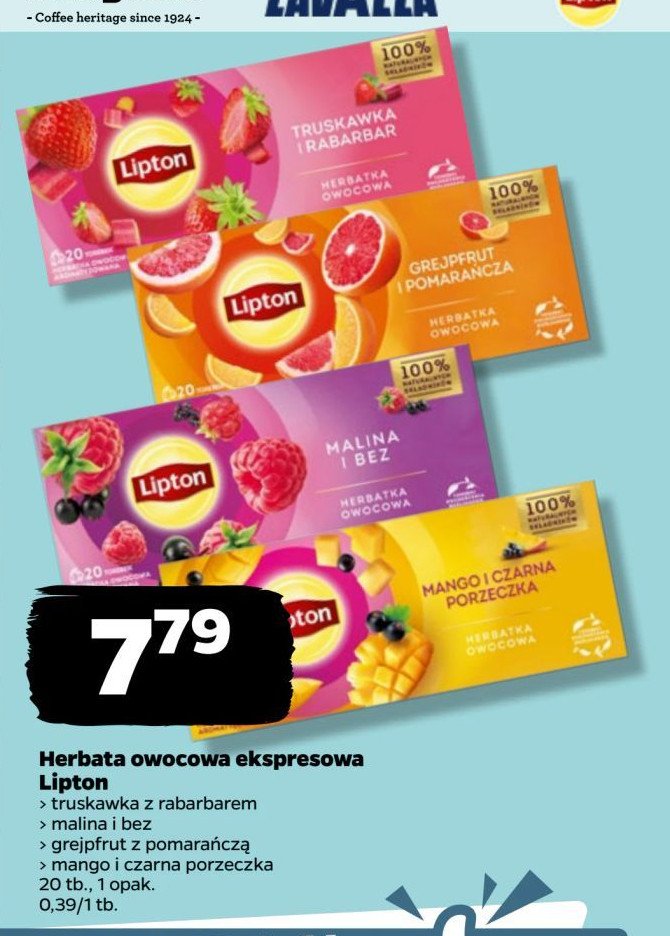 Herbata mango czarna porzeczka Lipton promocja w Netto