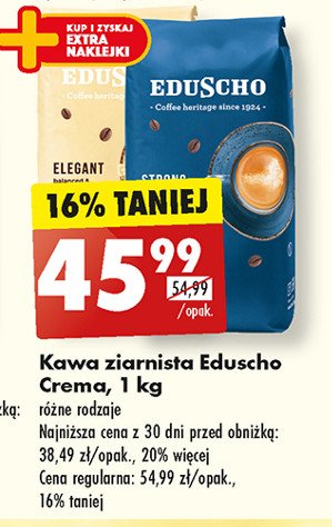 Kawa EDUSCHO CAFFE CREMA promocja w Biedronka