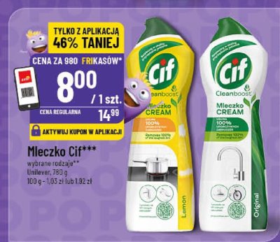 Mleczko Cif Lemon / Mleczko Cream 780 g promocja w POLOmarket