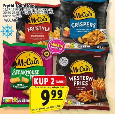 Frytki McCain 500-650 g promocja w Prim Market