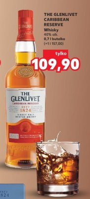 Whisky THE GLENLIVET CARIBBEAN RESERVE 40% alk. 0,7 l butelka promocja w Kaufland